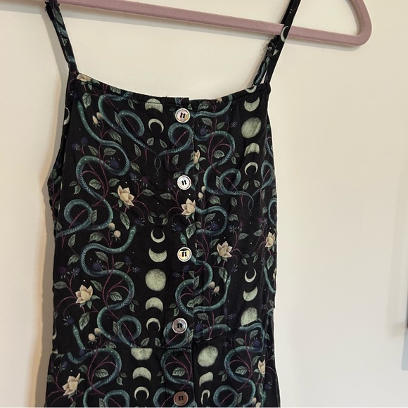 Disturbia Pythia Button Up Mini Apron Dress Size 4 - Picture 3 of 6